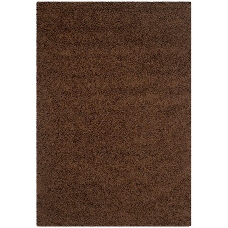 Safavieh 5 ft.-1 in. x 7 ft.-6 in. Medium Rectangle Athens Shag Power Loomed Rug, Black SGA119K-5